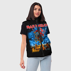 Женский жилет Iron Maiden: Great Britain Warriors, цвет: 3D-красный — фото 2