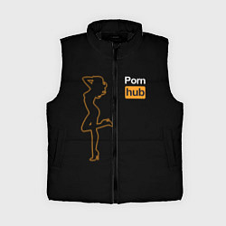Женский жилет PornHub: Neon Girl, цвет: 3D-черный