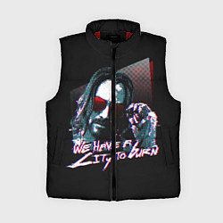 Женский жилет Cyberpunk 2077: City to Burn, цвет: 3D-красный