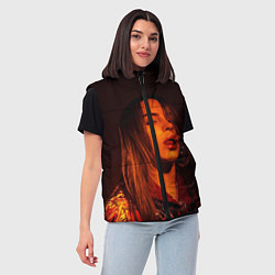 Женский жилет BILLIE EILISH: Red Mood, цвет: 3D-светло-серый — фото 2