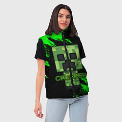Женский жилет MINECRAFT CREEPER, цвет: 3D-красный — фото 2