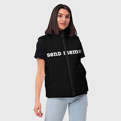 Женский жилет Send Memes, цвет: 3D-красный — фото 2