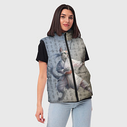 Женский жилет Karate cat, цвет: 3D-черный — фото 2