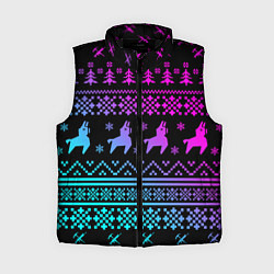 Женский жилет FORTNITE НОВОГОДНИЙ, цвет: 3D-черный
