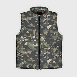 Женский жилет Пиксельный камуфляж, цвет: 3D-красный