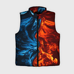 Женский жилет Огонь и вода, цвет: 3D-черный