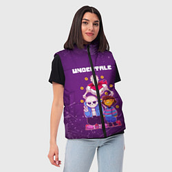 Женский жилет UNDERTALE, цвет: 3D-светло-серый — фото 2