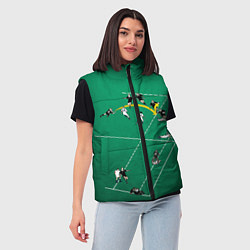 Женский жилет Игра в регби, цвет: 3D-черный — фото 2