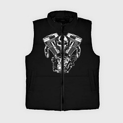 Женский жилет Движковый череп, цвет: 3D-черный