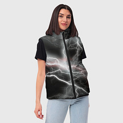 Женский жилет Молния, цвет: 3D-черный — фото 2
