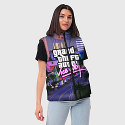 Женский жилет Grand Theft Auto Vice City, цвет: 3D-черный — фото 2