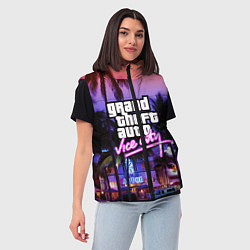 Женский жилет Grand Theft Auto Vice City, цвет: 3D-красный — фото 2