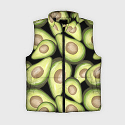 Женский жилет Avocado background, цвет: 3D-черный