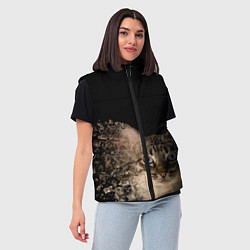 Женский жилет Disintegrating Cat, цвет: 3D-светло-серый — фото 2