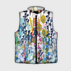 Женский жилет Watercolor Flowers, цвет: 3D-красный
