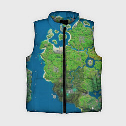 Женский жилет Fortnite карта, цвет: 3D-светло-серый