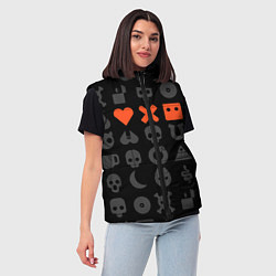 Женский жилет LOVE DEATH ROBOTS LDR, цвет: 3D-светло-серый — фото 2