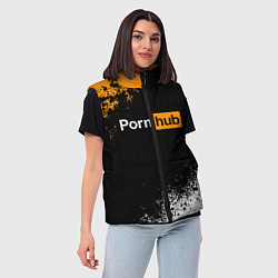 Женский жилет PORNHUB, цвет: 3D-светло-серый — фото 2