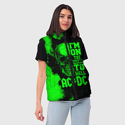 Женский жилет I'm on the highway to hell ACDC, цвет: 3D-красный — фото 2