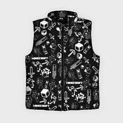 Женский жилет Minecraft pattern, цвет: 3D-черный