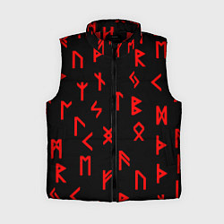 Женский жилет КРАСНЫЕ РУНЫ, цвет: 3D-красный