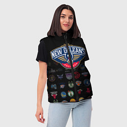 Женский жилет New Orleans Pelicans 1, цвет: 3D-черный — фото 2