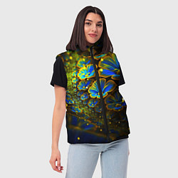 Женский жилет Ночные Цветочки, цвет: 3D-светло-серый — фото 2