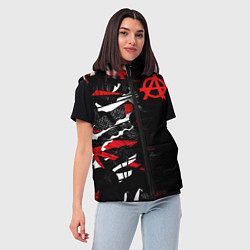 Женский жилет Анархия, цвет: 3D-черный — фото 2