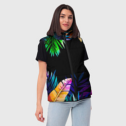 Женский жилет Тропическая Ночь, цвет: 3D-черный — фото 2