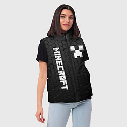 Женский жилет MINECRAFT МАЙНКРАФТ, цвет: 3D-черный — фото 2