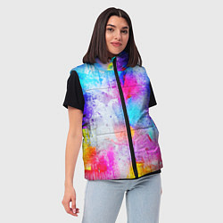 Женский жилет НЕОНОВЫЕ ПОТЕРТОСТИ, цвет: 3D-черный — фото 2