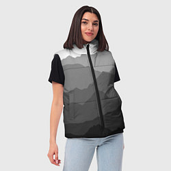 Женский жилет Горы, цвет: 3D-черный — фото 2