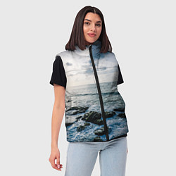 Женский жилет Море, цвет: 3D-красный — фото 2