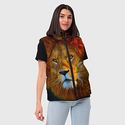 Женский жилет Лев 3D, цвет: 3D-черный — фото 2