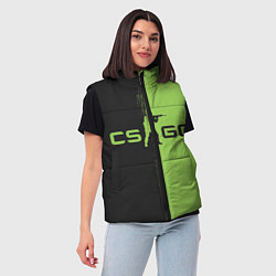 Женский жилет CS GO, цвет: 3D-светло-серый — фото 2