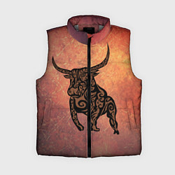 Женский жилет Символ года 2021 Бык, цвет: 3D-светло-серый