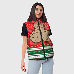 Женский жилет НОВЫЙ ГОД LITTLE BIG, цвет: 3D-светло-серый — фото 2