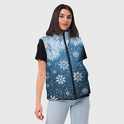 Женский жилет Снежное Настроенние, цвет: 3D-светло-серый — фото 2