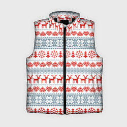 Женский жилет Новогодний пиксельный узор