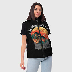 Женский жилет Metallica, цвет: 3D-черный — фото 2