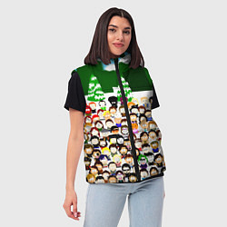 Женский жилет Южный Парк South Park, цвет: 3D-черный — фото 2