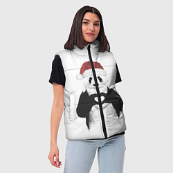 Женский жилет Панда Клаус, цвет: 3D-светло-серый — фото 2