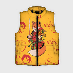 Женский жилет Лис Самурай, цвет: 3D-черный
