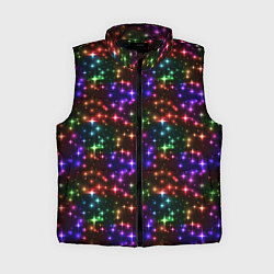 Женский жилет Разноцветное Сияние, цвет: 3D-черный
