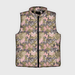 Женский жилет Камуфляж с бабочками