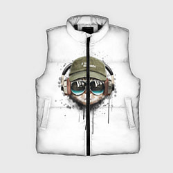 Женский жилет Крутой кот, цвет: 3D-черный