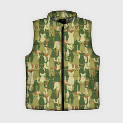 Женский жилет Камуфляж из котов, цвет: 3D-светло-серый
