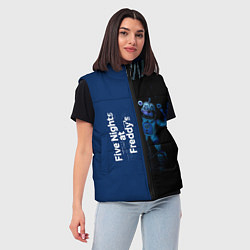 Женский жилет Five Nights At Freddy, цвет: 3D-черный — фото 2
