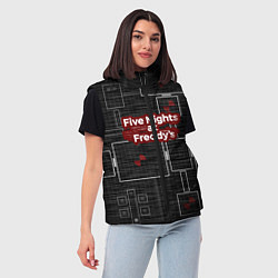 Женский жилет Five Nights At Freddy, цвет: 3D-красный — фото 2