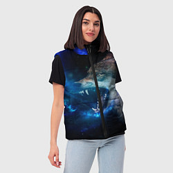 Женский жилет Волчара Юморит, цвет: 3D-черный — фото 2